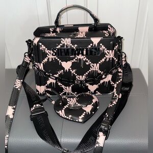 Steve Madden Black and Pink Crossbody Bag